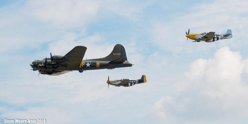 B17 Sally B Memphis Belle & P51 Mustangs Ferocious Frankie & Miss Velma